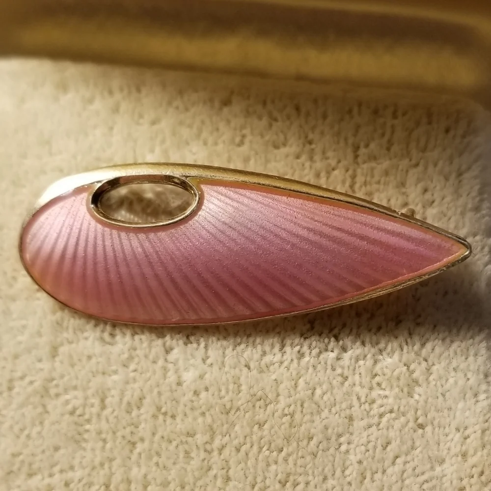 VINTAGE ivar holth sterling guilloche brooch - Picture 5 of 8